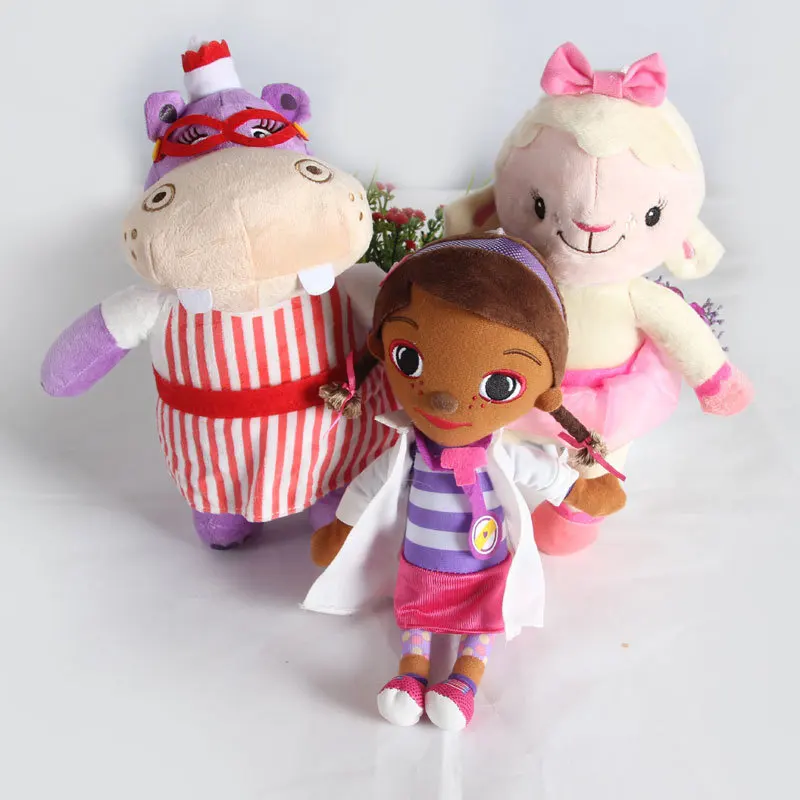 22-32CM Disney Doc McStuffins Plush Toy Doctor Lambie Sheep Stuffy Dragon Soft Stuffed Dolls Kids Toy