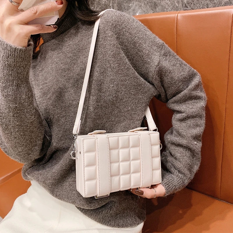 Fashion Geometric Box Design Small Crossbody Bag Shoulder Bag for Women 2021 Casual Clutch Bag Designer Bag Purses and Handbags