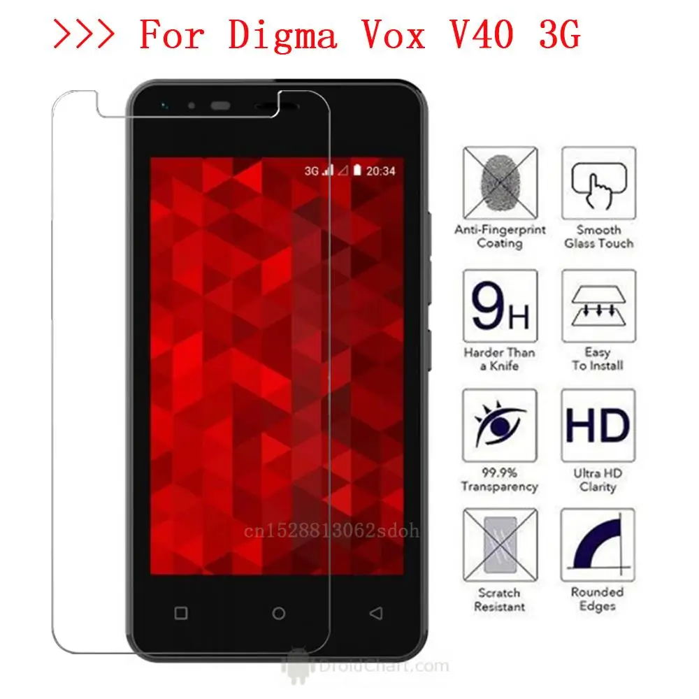 2.5D 9H Tempered Glass For Digma Vox V40 3G Glass on Phone Film Protective Screen Protector For Digma Vox V40 3G Glass