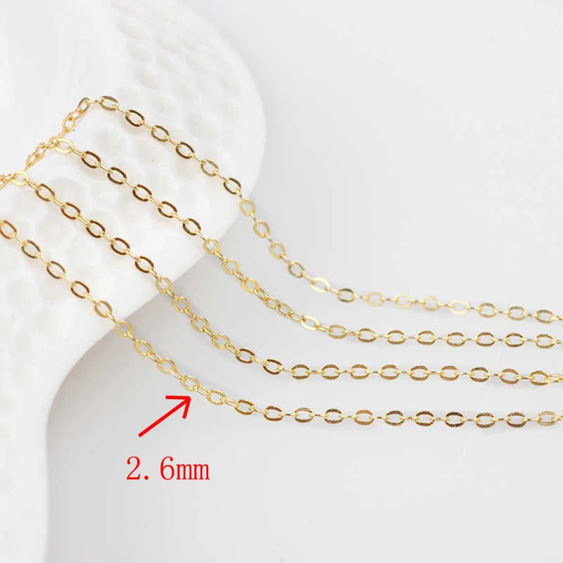 hzew 5pcs 2.6mm*55cm chain three colors Iron chain for women man