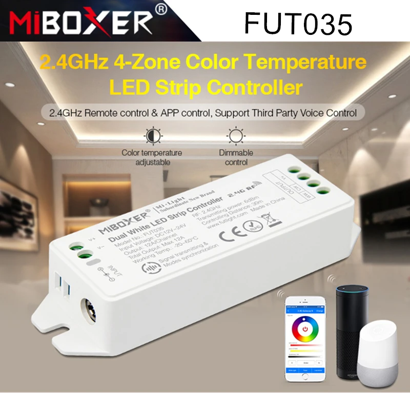 FUT035 FUT036 FUT037 FUT038 FUT039 Miboxer (NEUE) 2,4G 4-Zone LED Controller Dimmer Einzigen Farbe CCT RGB RGBW RGB + CCT Streifen