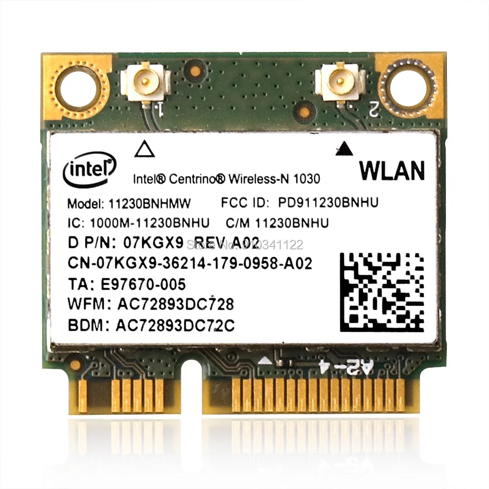 

11230BNHMW Wifi+BT Wireless Card PCI-E 300Mbps 2.4 GHz 7KGX9 802.11n for intel 1030 Dell Inspiron N4110 N7110 N5110