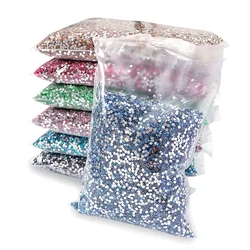 50000 pcs 4mm Multicolor Clear Crystal AB rhinestones Non Hotfix Flatback Round Resin Strass Stone DIY Nail Art Decoration