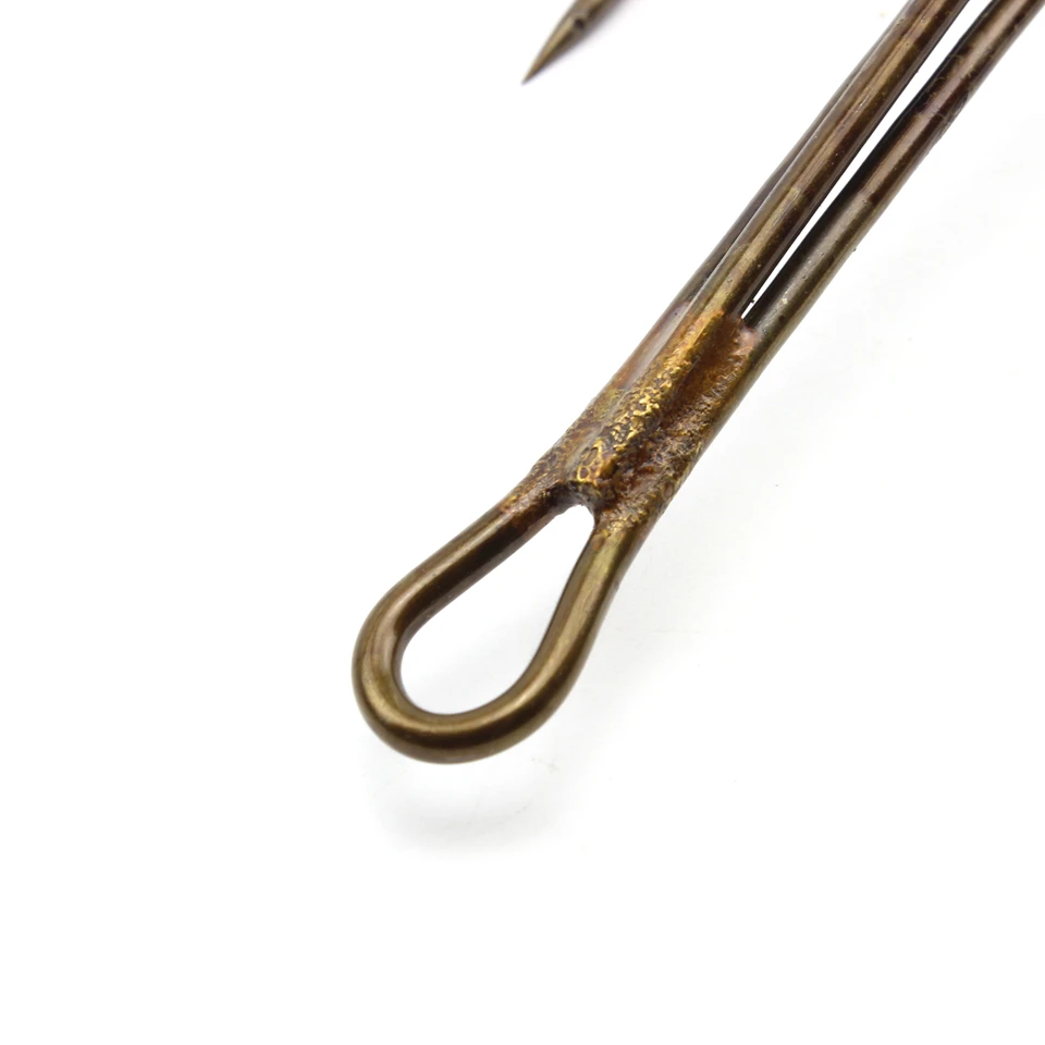 20pc Oversized 12/0 14/0 3 way swivel three anchors treble hook triple hook naked barbed hook pike fishing tackle Umbrella Rigs