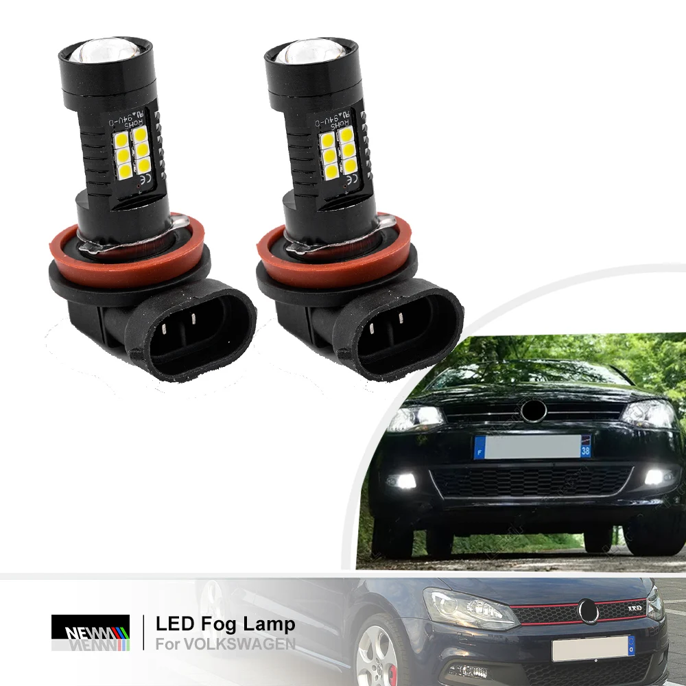 LED H11 H8 Fog Lamp Bulb for VW Polo 5 Gti PASSAT B7 for Škoda Fabia 2 Superb II B6 3T Octavia II 2 Canbus Error Free Headlight