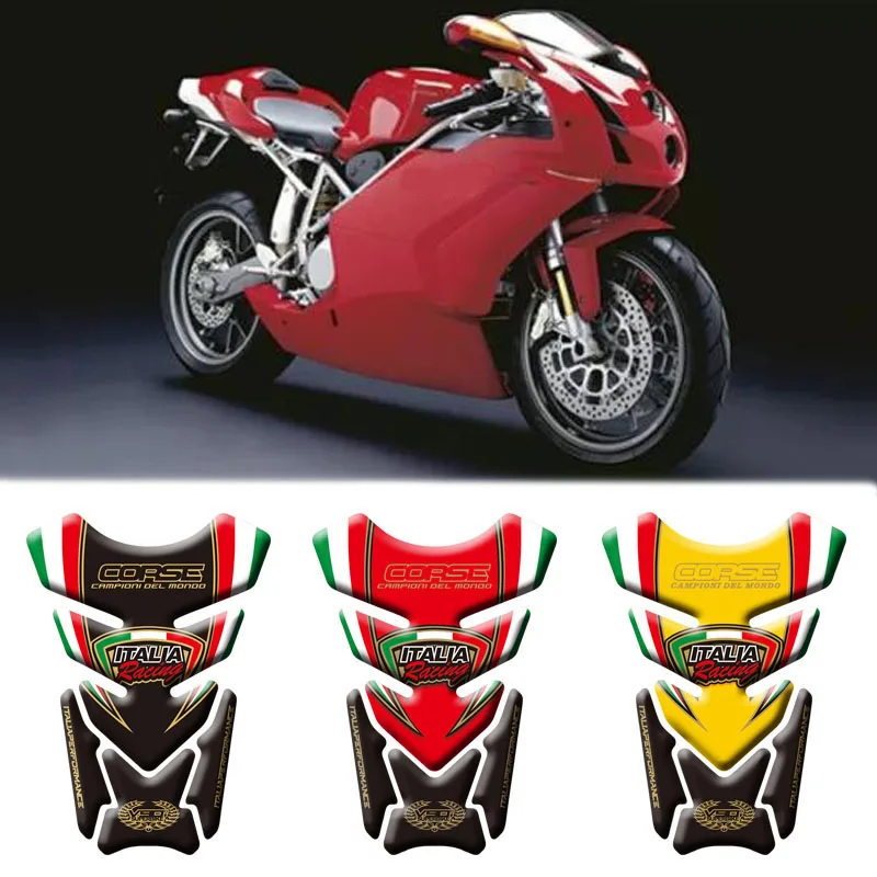 Motorcycle 3D Fuel Tank Pad Protective Stickers Decals For Ducati 998 996 748 916