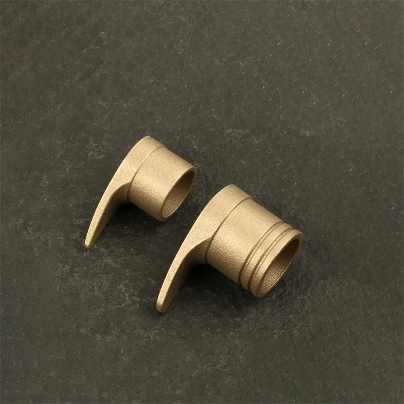 Imagem -02 - Peça de Bronze Cnc Feito sob Encomenda Faca Lidar com Guarda Mão Proteger Facas Faça Você Mesmo Fazendo Acessórios Dedo Reforçar Peças Fundição Embrião 1