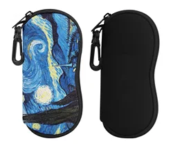 Sunglasses Soft Case Ultralight Neoprene Zipper Glasses Boxs With Belt Clip Eyewear Glasses Storage Bag Portable Black Eye Case
