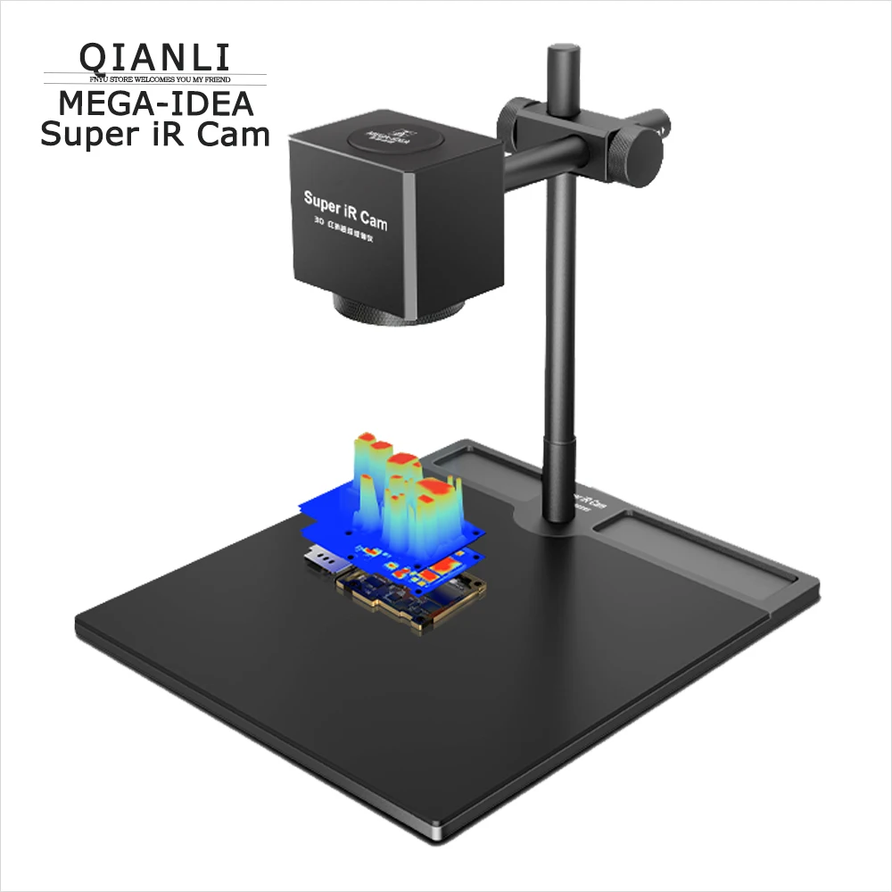 PCB Quick Check เครื่องมือ QIANLI MEGA-IDEA Super Ir Cam สั้นวงจรการตรวจจับซ่อม3D อินฟราเรดถ่ายภาพความร้อนเครื่องมือ