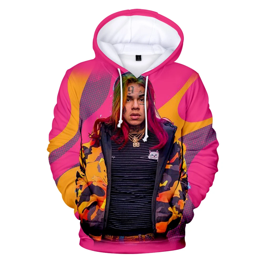 6IX9INE 3D Hoodies Sweatshirt Men/women Casual Long Sleeve Harajuku Teenage Hoodies Hip Hop Boys/girls Oversized Pullovers