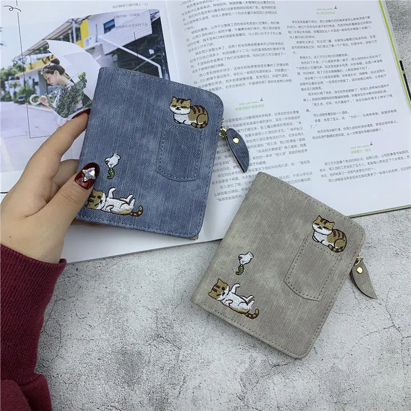 Pig Corgi Coin Purse Girls Women Book Wallet Small Cute Dog Akita Dog Cat Clutch Short Purses Ladies Wallets Female Small Money