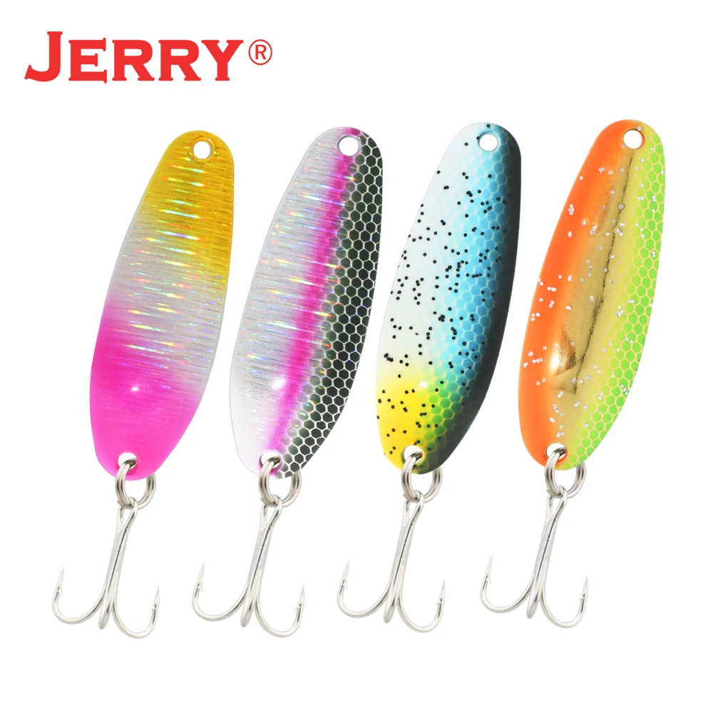 Jerry Chess Aritificial Metal Spoon Lure 4g 6 g 9g Mix Color Trout Pike Swim Spinners baits Wobblers For Fishing Tackle