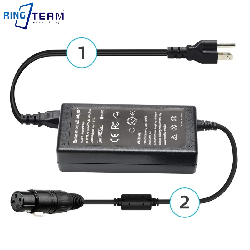 3ピンxlrカメラとのための適切なアダプタケーブル24v 9Aアダプタに3ピンxlrメスコネクタ