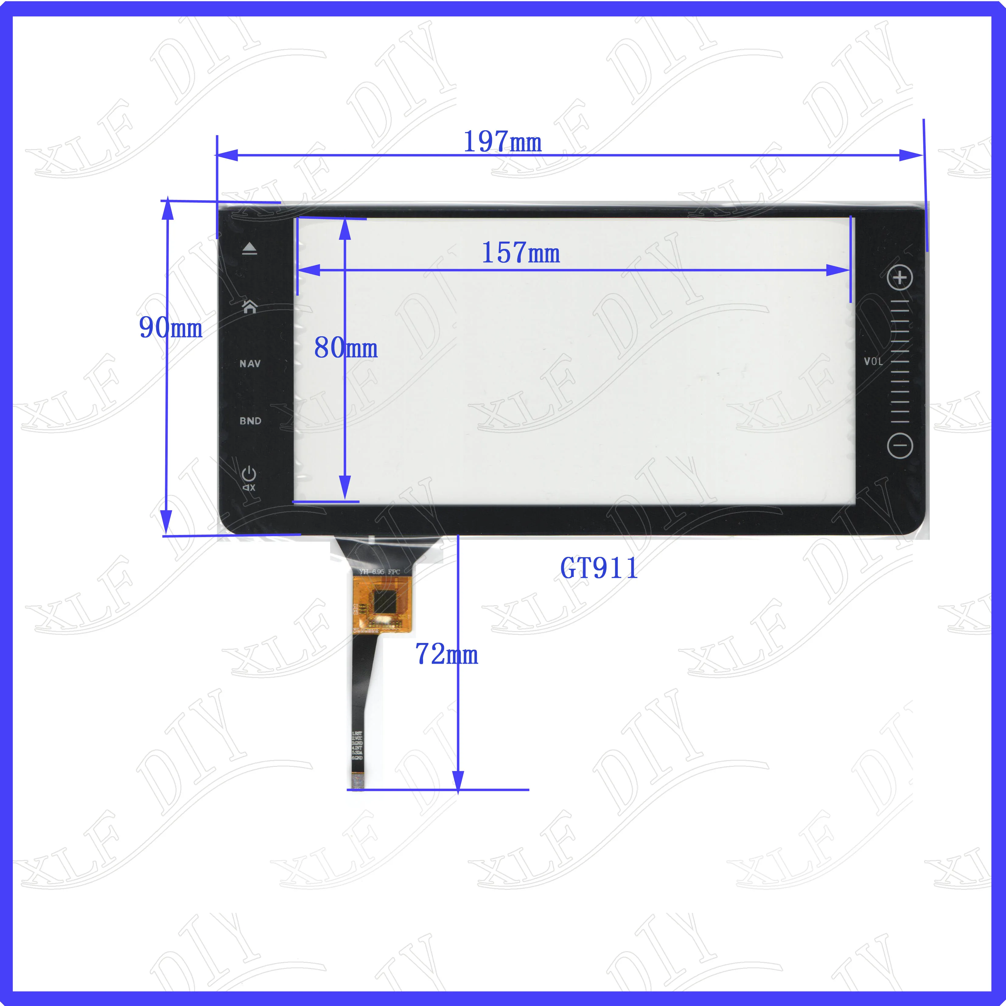 

ZhiYuSun For Boston BX430 Capacitive screen glass For GPS CAR 197mm*90mm