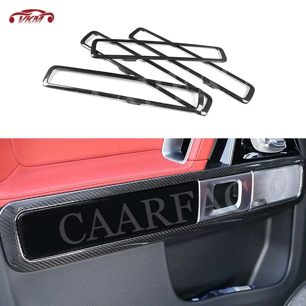 

Carbon Fiber Car Interior Door handle Frame Trim Sticker 4 PCS/Set For Mercedes Benz G Class W464 G500 G63 AMG 2019-2020