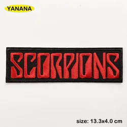 A scorpions ROCK MUSIC Iron On Patches Cloth Mend Decorate Clothes Apparel Sewing Decoration Applique Badges Heavy Metal