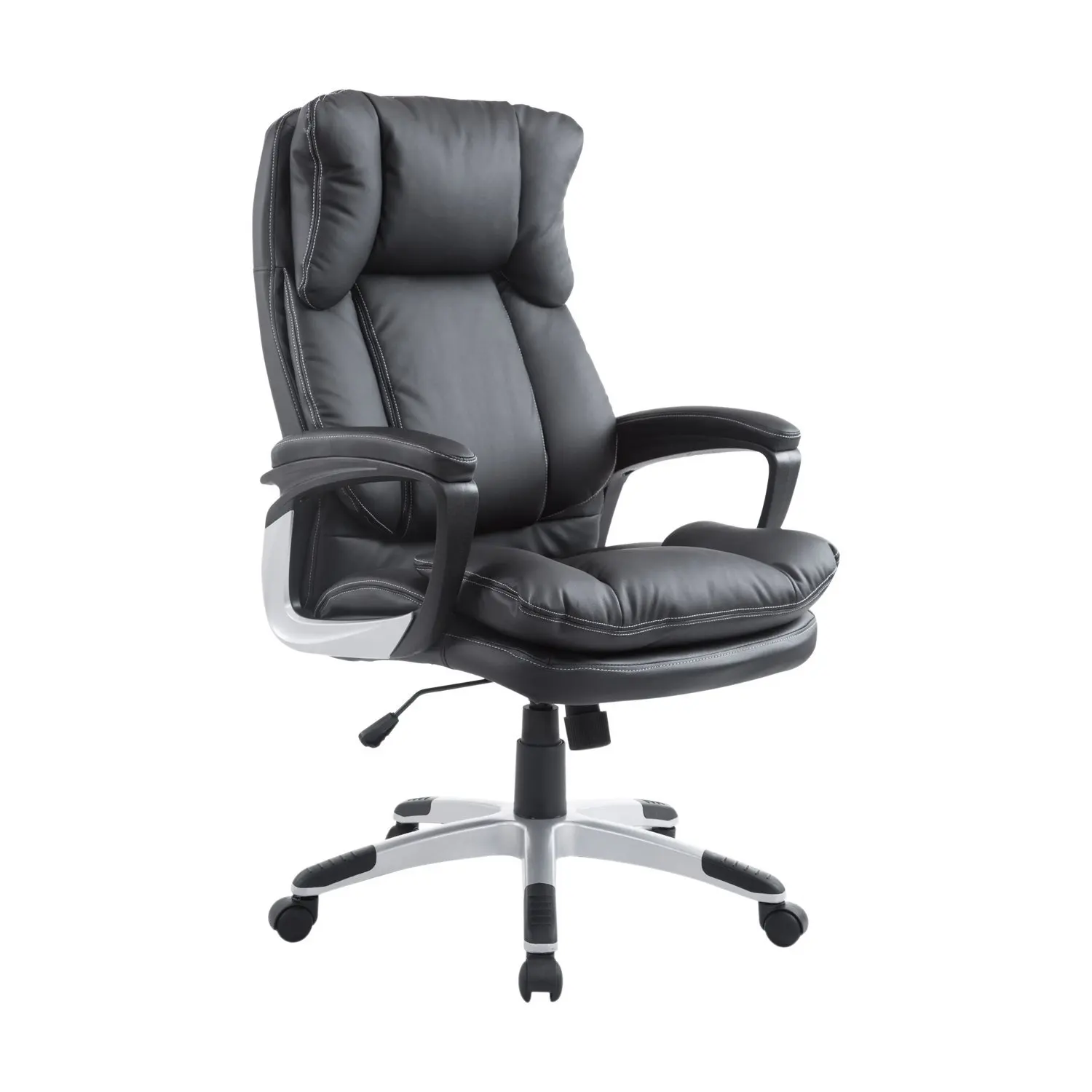 HOMCOM Black PU armrest office chair Office office chair