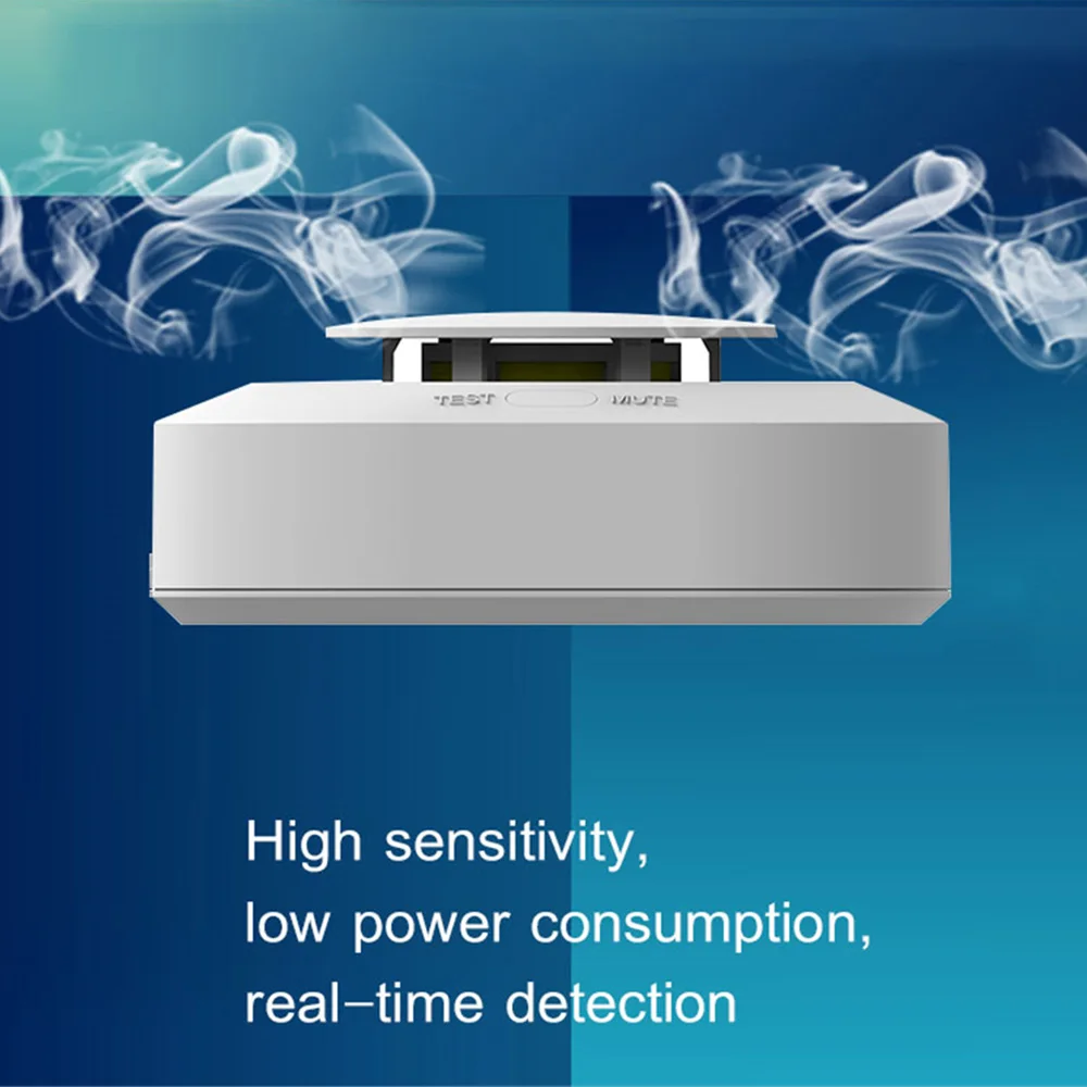 GauTone Smoke Detector 433MHz Fire Alarm Sensor Home Security System Firefighters Fire Equipment Smokehouse