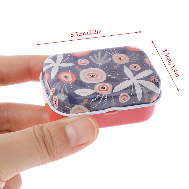 1PC Mini Tin Box Sealed Jar Packing Box Jewelry Candy Box Small Storage Box Cans Coin Earrings Travel Pill Box Random