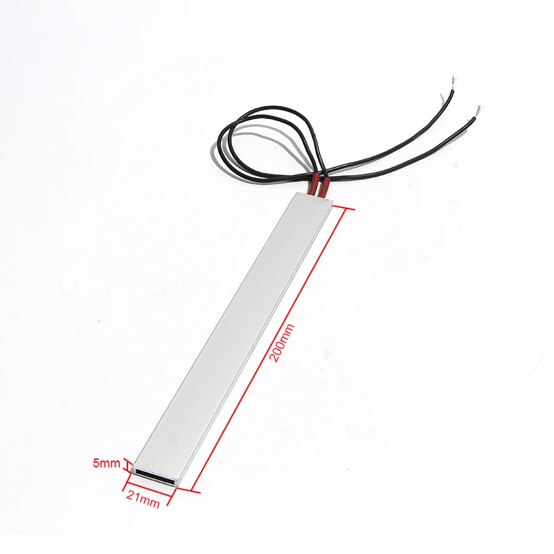 200x21x5mm 12V/24V Thermostat PTC Aluminum Heater Plate Constant Temperature 70/110/200 Degrees ptc Heating Element