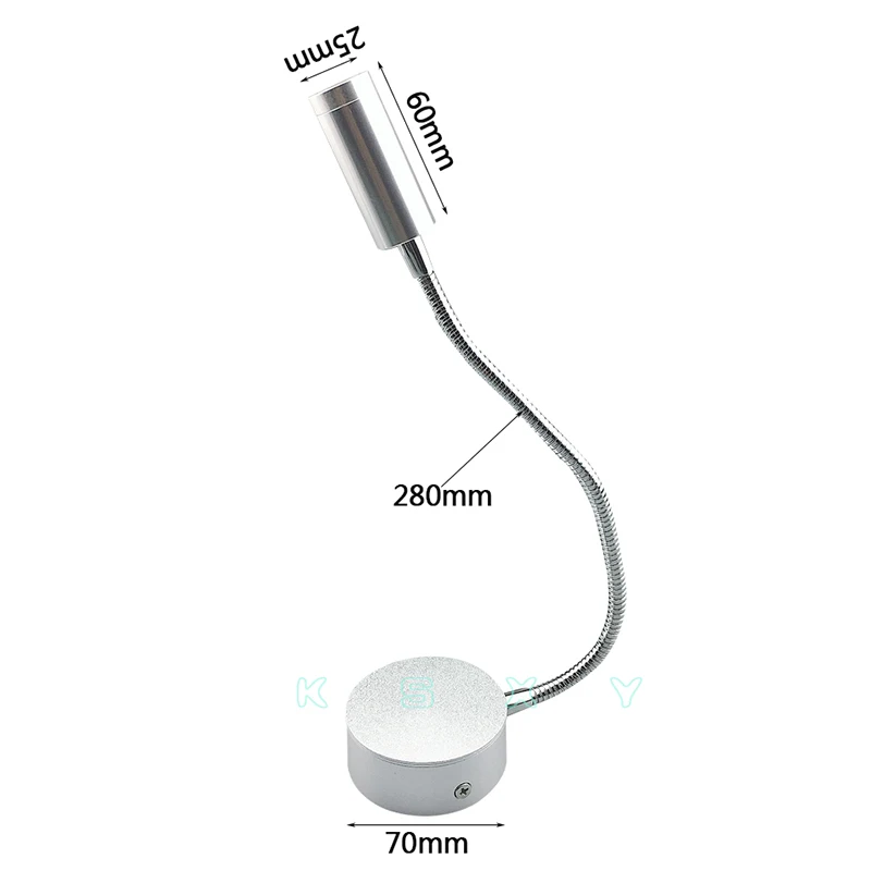 1W 3W LED Hoses Wall Lamp Flexible Home Hotel Bedside Reading Lamp Wall Light Modern Fashion Book Lights LED Bulbs