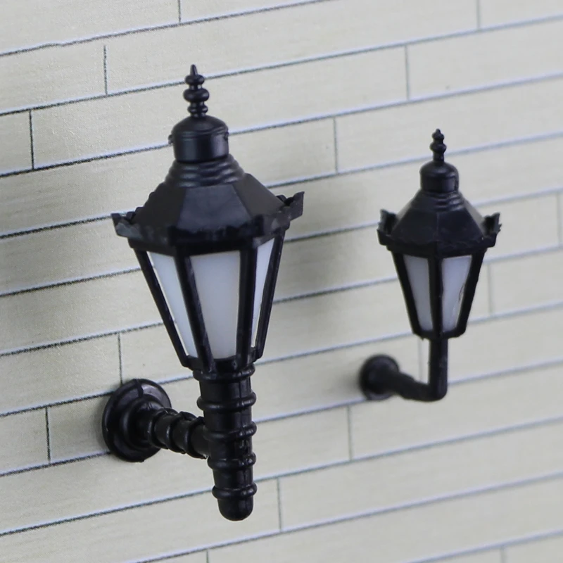 Model kolejowe lampy wiszące miniaturowa Led świecąca naklejka na ścianę lekka konstrukcja piaskownica stołowa materiał 1:25-1:200 Model Light