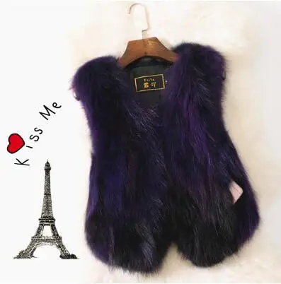 Herfst Winter Vrouwen Fashion Faux Vos Bont Vest Bovenkleding Dame Winter Faux Fur Hoge Kwaliteit Jas TB3691