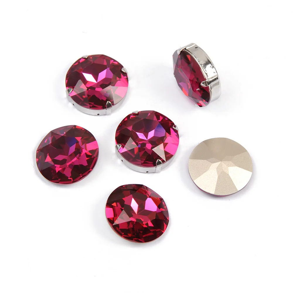 YANRUO 1201 Runde 27mm Genähte Steine Glaskristalle Große Strasssteine Rivoli Pointback DIY Diamantsteine für Schmuck und Kleidung – Detail 21