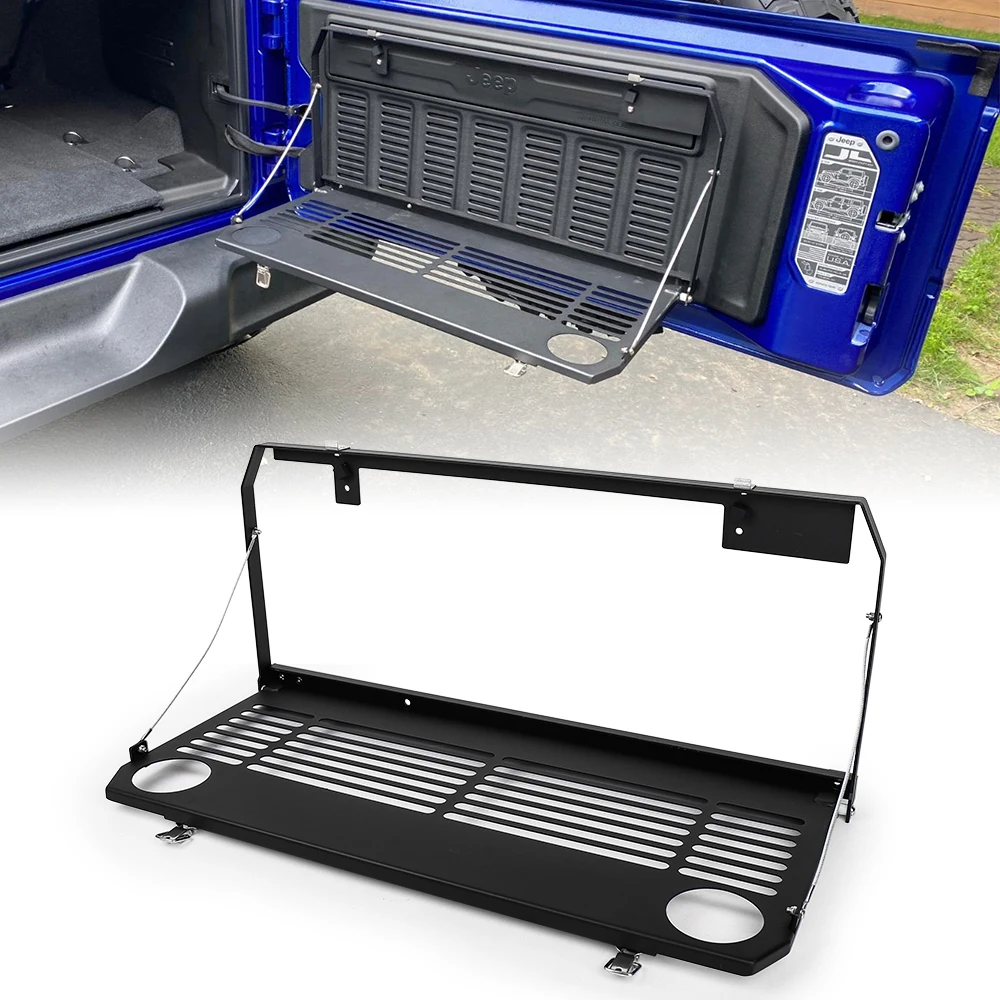 

Metal Folding Rear Tailgate Table Foldable Cargo Shelf Storage Bracket for Jeep JL Wrangler 2018-2023