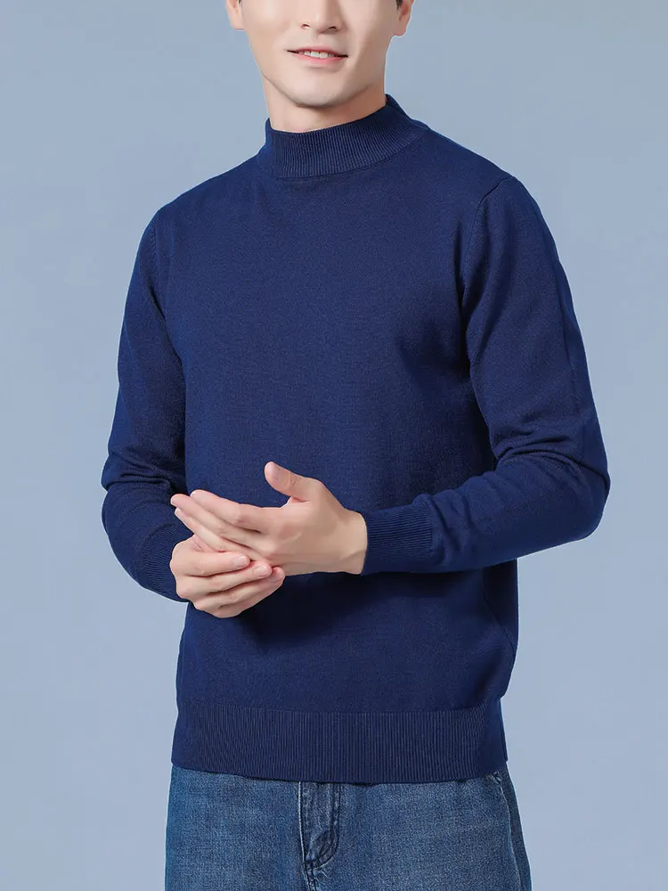 Men Cashmere Sweater Autumn Winter Soft Warm Jersey Jumper  Pull Homme Hiver Pullover Half turtleneck Knitted Sweaters