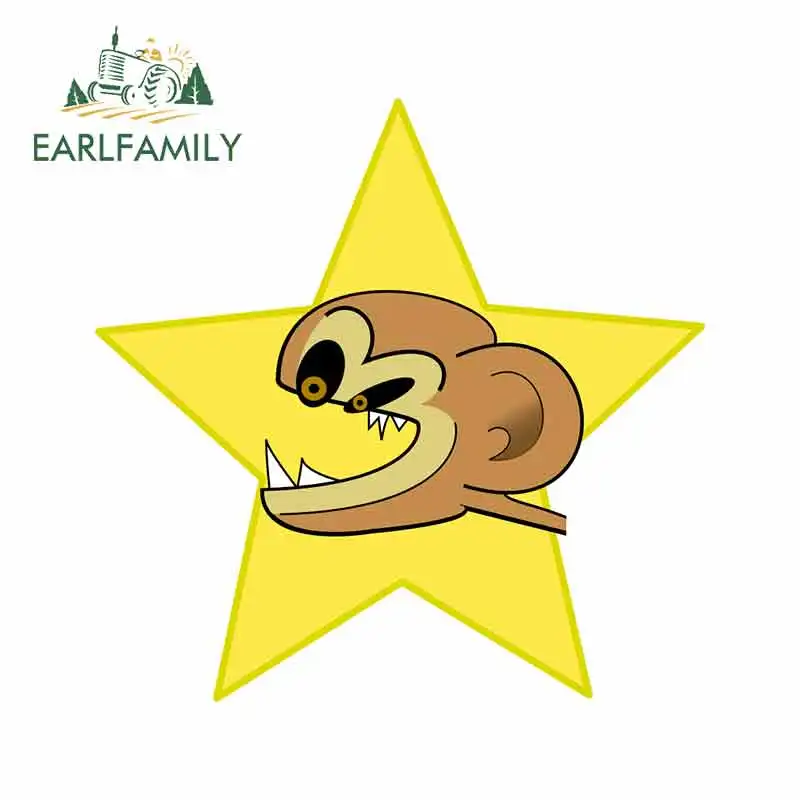 EARLFAMILY 13cm x 12.9cm For Crazy Monkey Car Stickers Repair Sticker Car Truck Decal Simulation Fun Novelty Vinyl Car Wrap