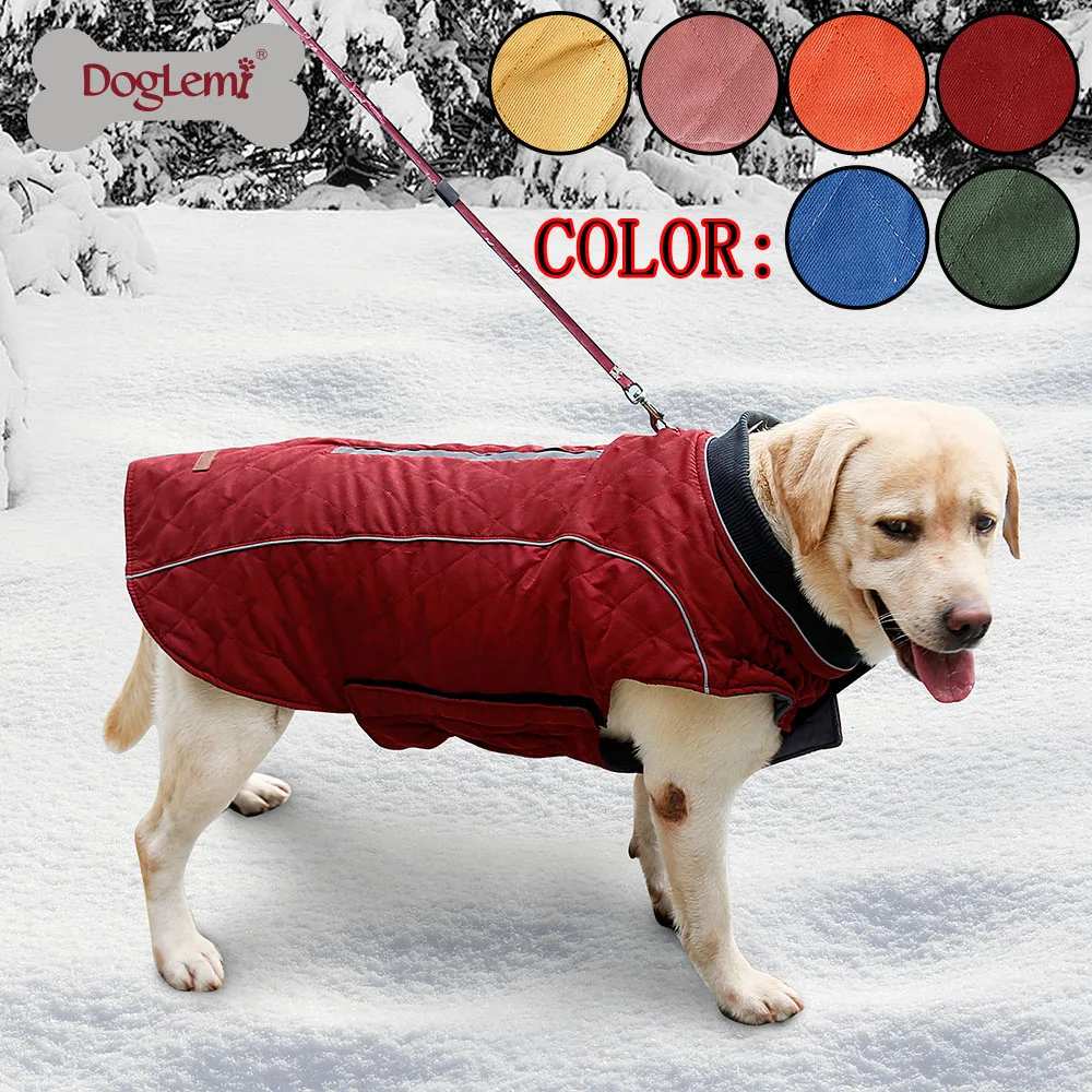 Large Pet Dog Jacket Winter Warm Dog Clothes For Labrador Waterproof Big Dog Coat Chihuahua French Bulldog Outfits Pet Product