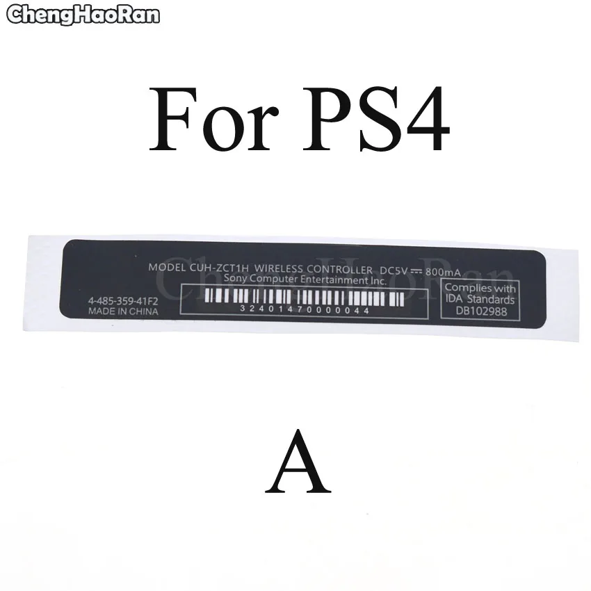 ChengHaoRan 1pcs For PS4 Repair Parts housing Shell Slim Back Lable Sticker for PS4 Controller Label Back Paster Lable