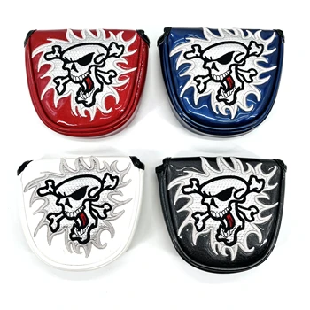 גולף מועדון גולגולת פטיש להתבטל כיסוי מגנטי סגירת עיצוב עבור גולף העקב פיר/מרכז פיר להתבטל אפר-קריסטל עור מפוצל