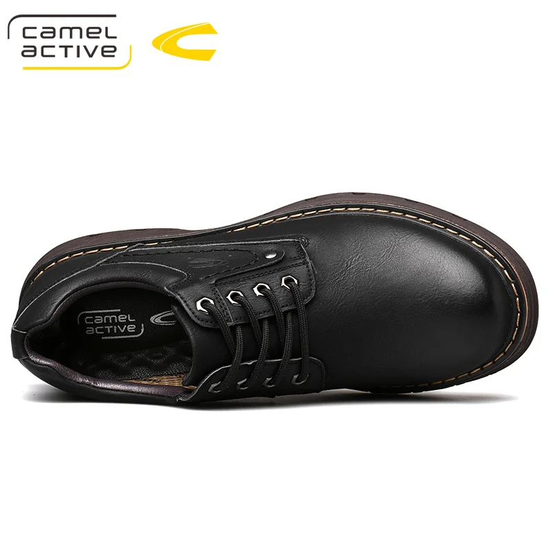 Camel Active New Men\'s Casual Shoes Genuine Leather Autumn Business Wedding Wild Retro Soft Scrub Split Leather Men Shoes