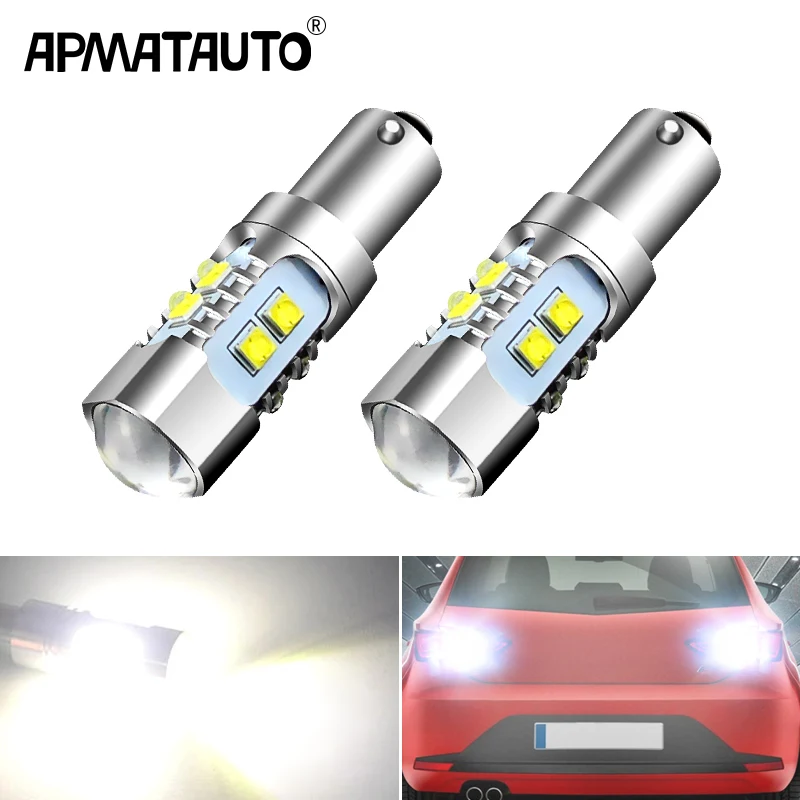 

2pcs LED Backup Light Blub Reverse Lamp H21W BAY9S 64136 For Seat Leon MK3 5F 2013-2018 Canbus No Error
