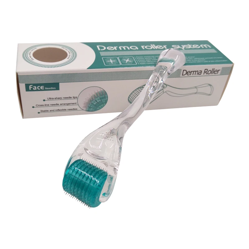 Derma rolo drs192 mezoroller micro agulha rosto cuidados com a pele recrescimento do cabelo crescimento da barba anti perda de cabelo tratamento desbaste recuando