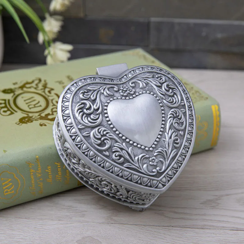 Creative Heart-Shaped Jewelry Box Ring Earrings Treasure Case Keepsake Box Organizer Mothers Day Gifts Mom Birthday Gifts