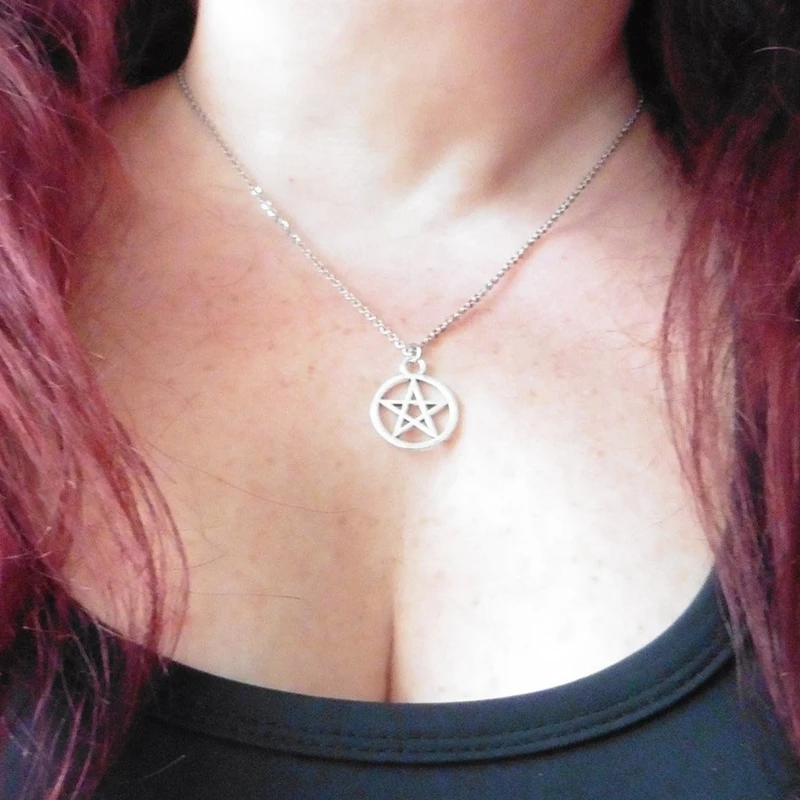 Pentagram Necklace Pagan Gothic Witchcraft Spell Witch Boho, Sad Boy, Satan, Star, Witchcraft, Pentagram