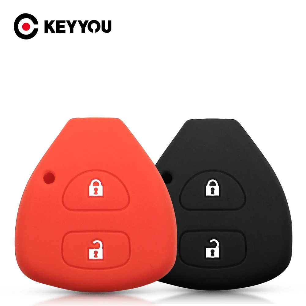 KEYYOU For Toyota YARIS AURIS Sienna Remote Key Protector Cover 2005 2006 2007 2008 2009 2010 Silicone Key Case