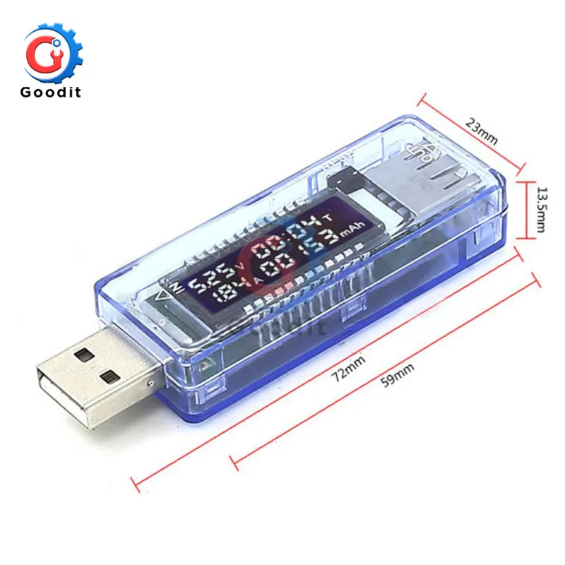 USB Tester DC Digital Voltmeter Amperimetro Voltage Current Meter Ammeter Detector Power Bank Charger Indicator USB Doctor