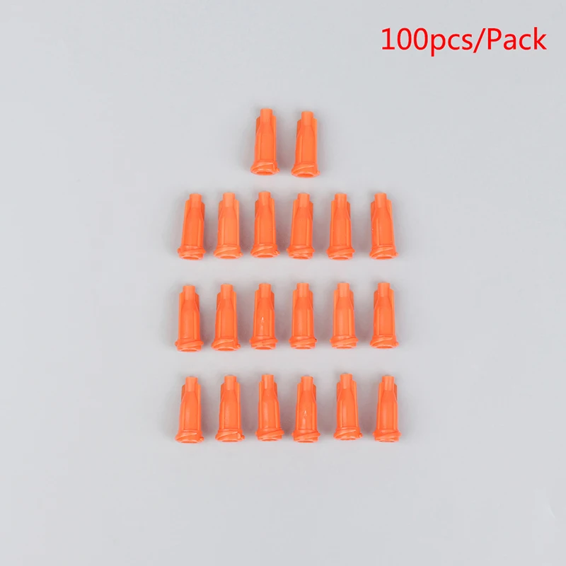 100Pcs Syringe Tips Caps Injector Dispenser Dispensing Needle Sealing Plug