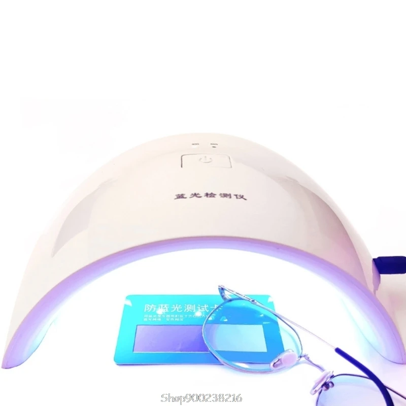 220V Color Changing Lens UV Tester Photochromic Lens Detector Anti Blue-ray Glasses Measurer with 15 LED Lights S29 20 Dropship