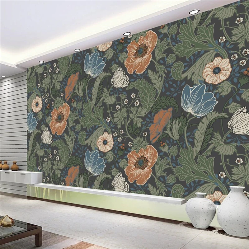 beibehang Custom Southeast Asia vintage foliage leaves photo mural wallpapers for living room decoration bedroom wallpaper roll