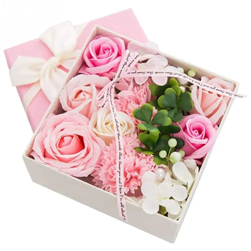 

"1 Box DIY Simulation RoseHandwork Soap Flower with Ribbon Wedding Souvenir Valentines Day Gifts Birthday Beautiful Mother Gift"