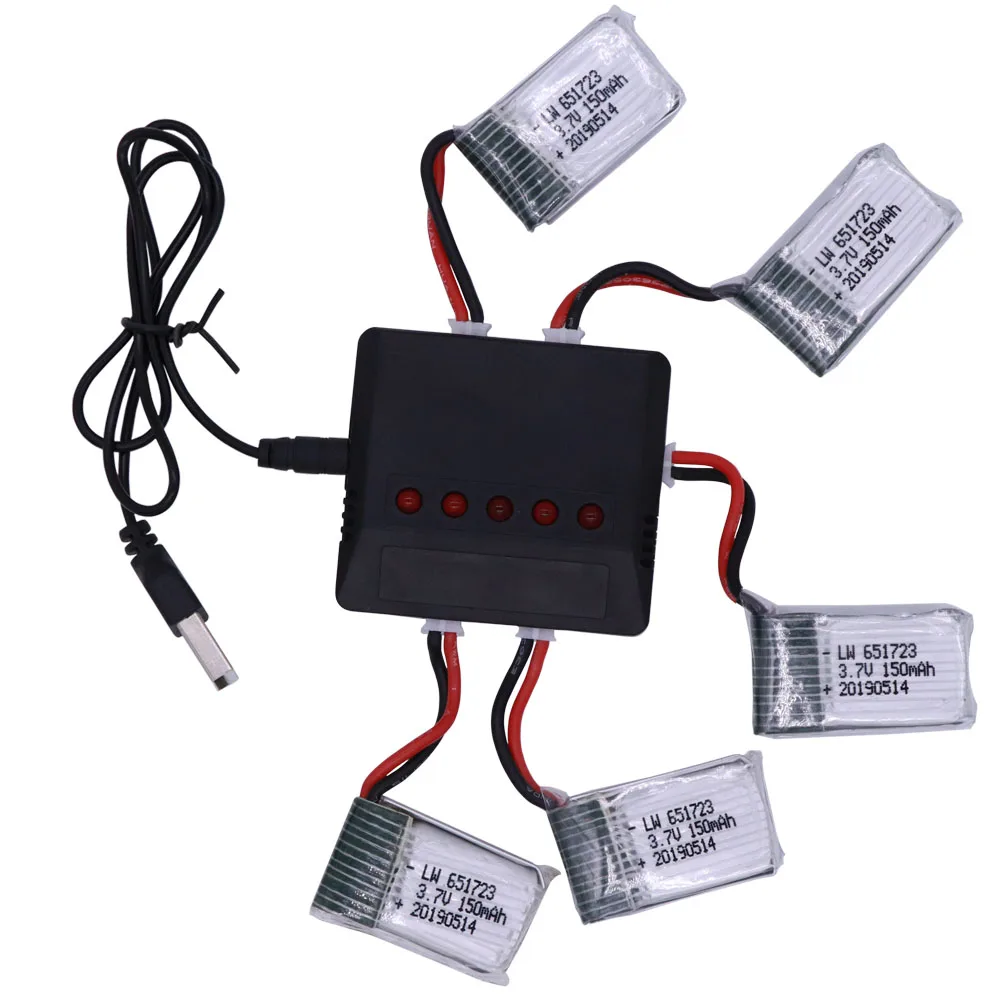 

3.7V 150mAh Lipo Battery and Charger For H36 E010 E011 E013 F36 CX-95 NH010 RC Quadcopter Spares Parts RC Drone Accessories 3.7V