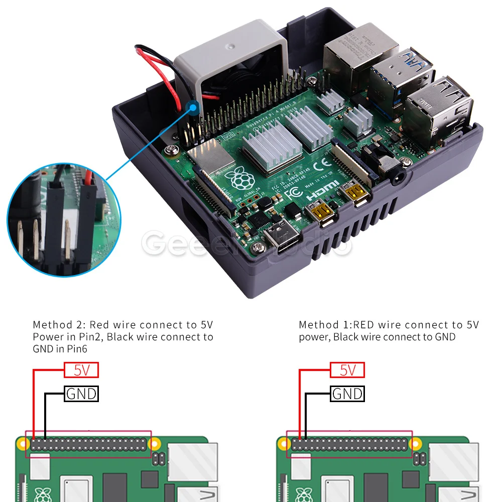 Picture 6: Nes4Pi CASE Kit ABS Cooling Fan Heatsinks Screwdrivers GAME 4 Pi Enlosure Shell Only for Raspberry Pi 4 B ( 4 Model B )