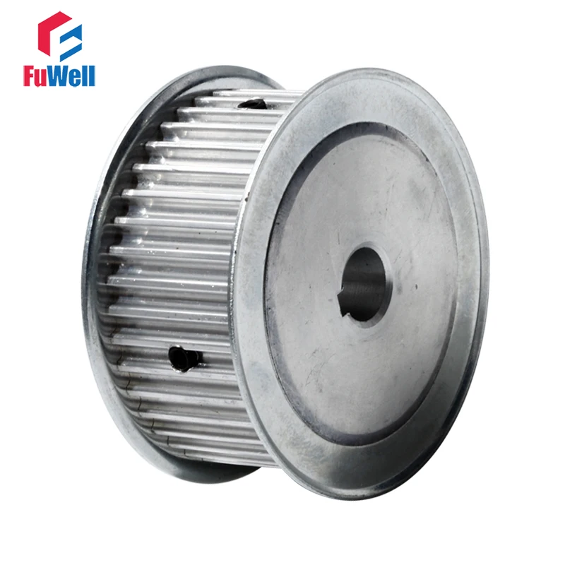 

HTD 5M-40T Timing Belt Pulley 27mm Width Gear Pulley With Keyway 12/14/15/16/18/19/20/25mm Bore 40Teeth Transmission Pulley