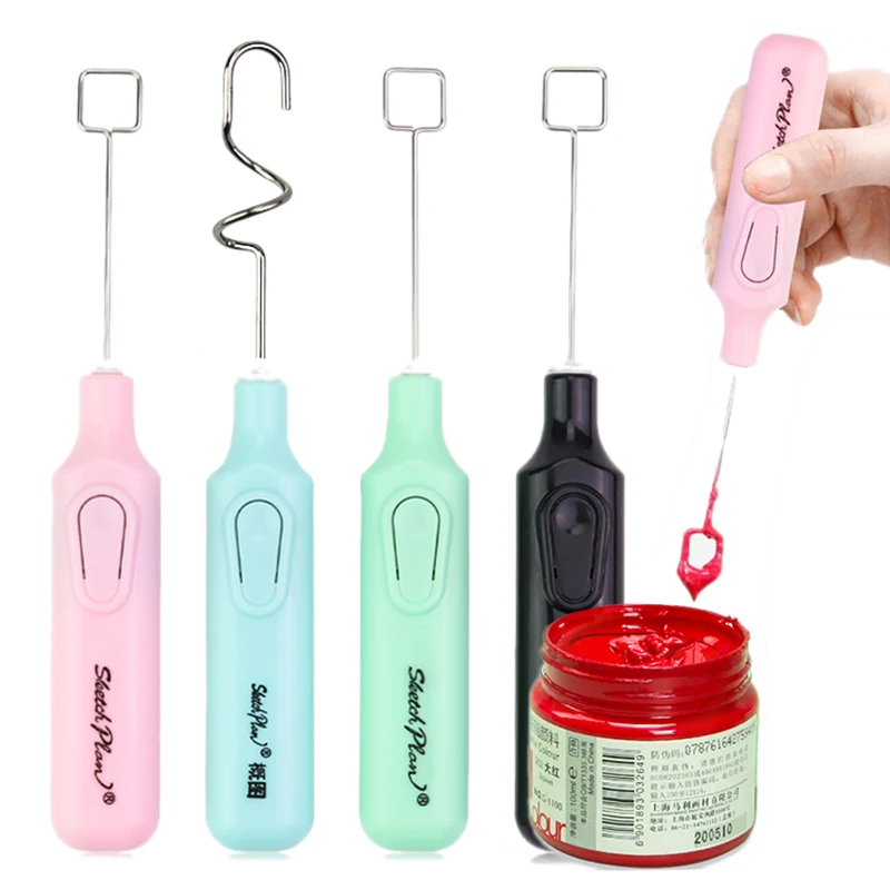 Electric Gouache Paints Mixer/Stirrer/Agitator Student/Artist Pigments Fast Stir Even Toning/Stirring/Blending/Color Mixing Tool