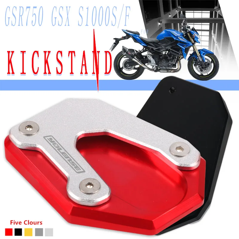 

CNC Kickstand Foot Side Stand Extension Pad Support Plate Enlarge Fit For GSR750 GSR 750 GSX-S1000S GSX-S1000F GSXS 1000 S/F